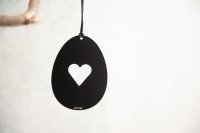 EGG HEART Anhänger Ei mit Herz aus Aluminium