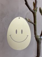 EGG SMILEY Anhänger Lächelndes Ei aus Aluminium
