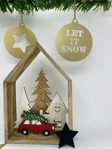 LET IT SNOW Anhänger aus Aluminium