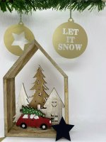 LET IT SNOW Anhänger aus Aluminium