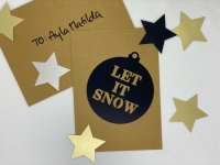 LET IT SNOW Anhänger aus Aluminium
