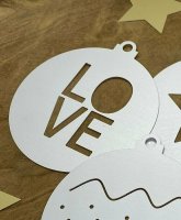 Pendentif LOVE or - 8cm