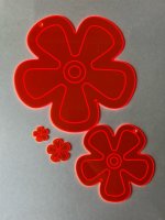 FLORA Blümchen-Anhänger aus leuchtendem Acrylglas